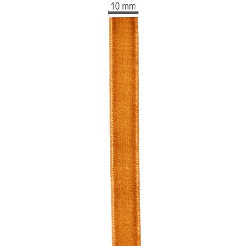 Velvet Ribbon for Decorating, 10mm Width, 20m Roll, Terracotta Orange | Floristik24.co.uk