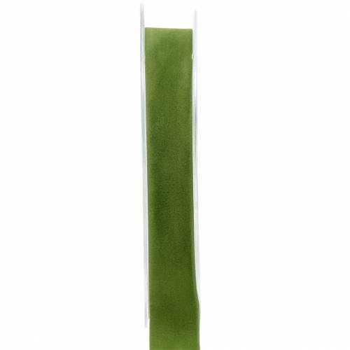 Velvet ribbon green 15mm 7m
