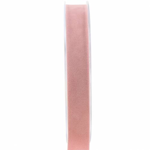 Floristik24 Velvet ribbon pink 15mm 7m