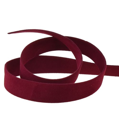 Product Velvet ribbon Bordeaux decorative ribbon gift ribbon B15mm L7m