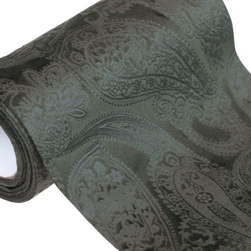 Product Velvet ribbon table runner green table ribbon Paisley 150mm 3m