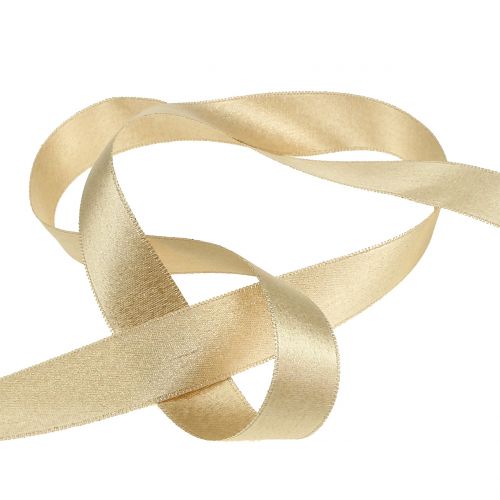 Product Satin ribbon with mica gold 25mm 20m
