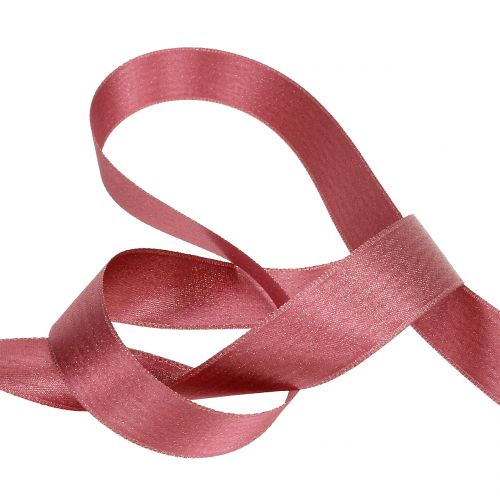Product Satin ribbon with mica pink 25mm 20m