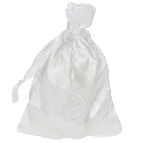 Product Gift bags, satin pouches, white, 6.5 x 10 cm, 10 pieces