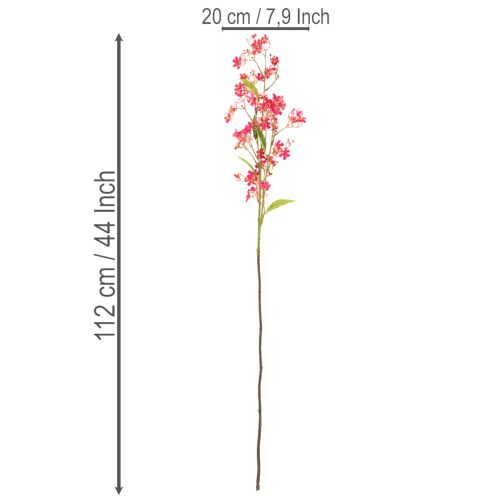 Kunstsilk Flower Stem Oncidium Orchid Decor Pink 112cm Set of 3 | Floristik24.co.uk