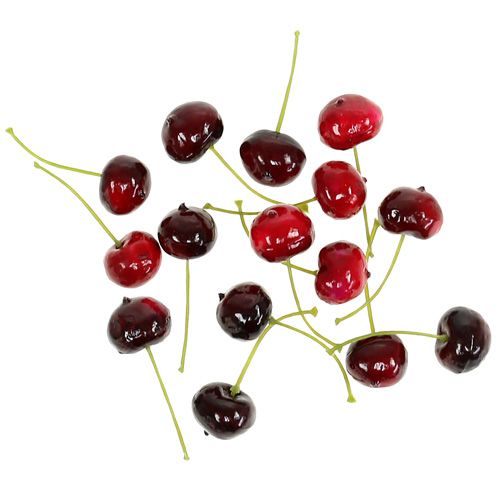 Floristik24 Artificial fruit Sour Cherry Mix Ø1,5cm 108p