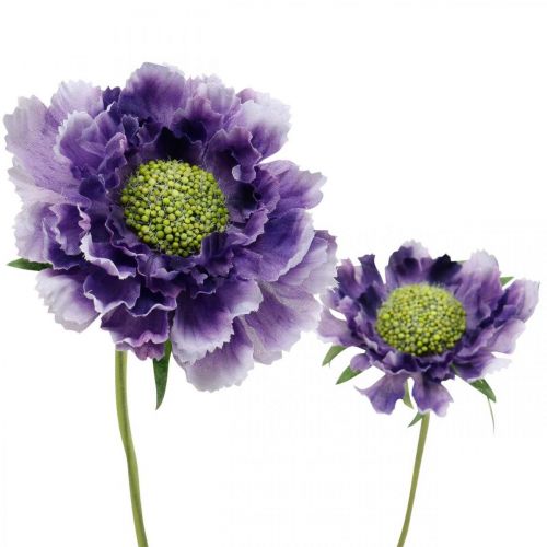 Product Scabious artificial flower purple H64cm bunch with 3pcs