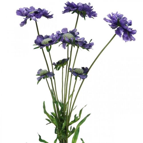 Floristik24 Scabious artificial flower purple H64cm bunch with 3pcs