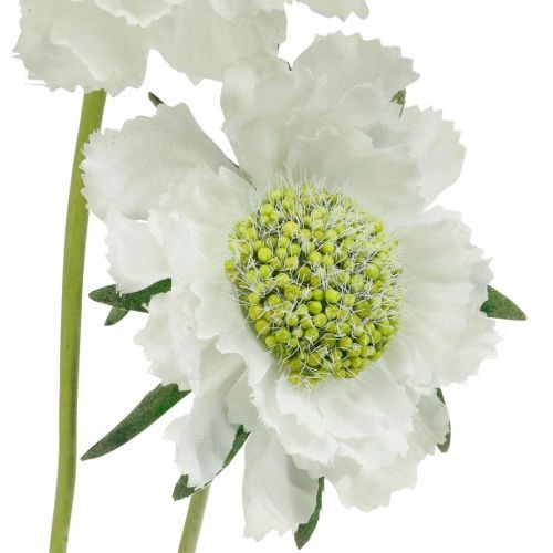 Product Scabiosa Artificial Flower White Garden Flower H64cm Bunch of 3pcs