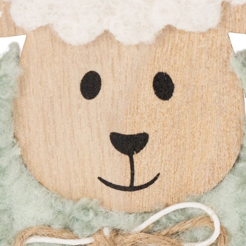 Product Wooden sheep decoration, cute decorative figure for spring and Easter, table decoration, 11cm, 6 pieces