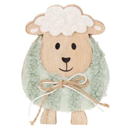 Product Wooden sheep decoration, cute decorative figure for spring and Easter, table decoration, 11cm, 6 pieces