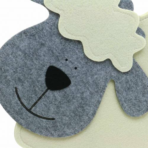 Product Sheep standing felt cream, gray 51 × 7cm H47cm