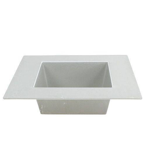 Floristik24 Bowl square gray 20cm x 20cm, 1pc