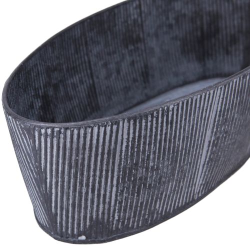 Product Bowl Oval Metal Black Grey Vintage 32.5/37cm Set of 2