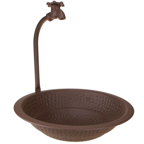 Planting bowl, ideal eye-catcher for outdoor areas, with tap design element, 36cm