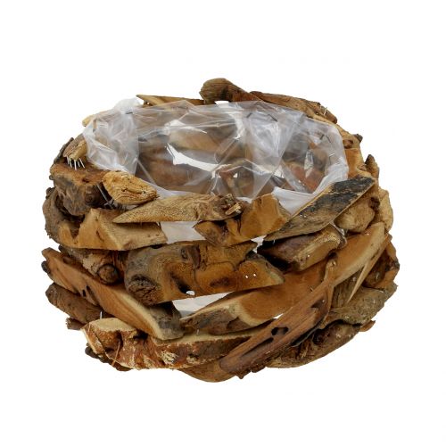 Floristik24 Bowl pieces of wood nature Ø28cm H16cm