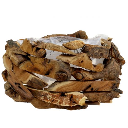 Floristik24 Bowl pieces of wood nature Ø28cm H16cm