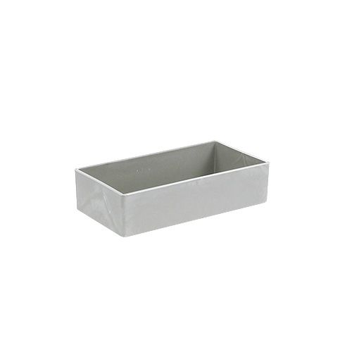 Floristik24 Bowl square gray 20cm x 10.5cm H5cm