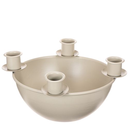 Modern Beige Candle Holder Bowl with Four Holders, 15cm Diameter  

```html
<h2>Modern Beige Candle Holder Bowl for Advent and Seasonal Decoration</h2>

<p>This stylish candle holder bowl in beige provides a simple yet elegant base for creating personalis