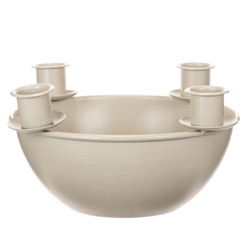 Modern Beige Candle Holder Bowl with Four Holders, 15cm Diameter  

```html
<h2>Modern Beige Candle Holder Bowl for Advent and Seasonal Decoration</h2>

<p>This stylish candle holder bowl in beige provides a simple yet elegant base for creating personalis | Floristik24.co.uk