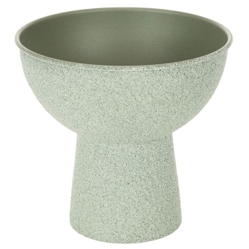 Potted Bowl on High Foot Round 18cm Light Green