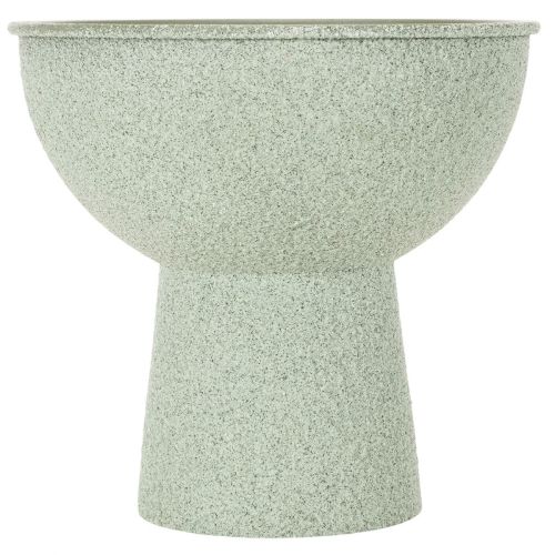 Potted Bowl on High Foot Round 18cm Light Green | Floristik24.co.uk