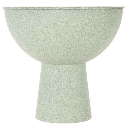 Metal Plant Bowl with Stand, 25cm, Green Granite Look | Floristik24.co.uk