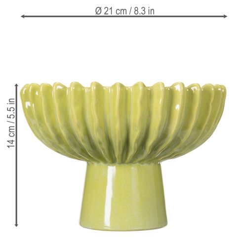 Product Ceramic bowl, elegant design for stylish table decoration and home accessory, 21cm