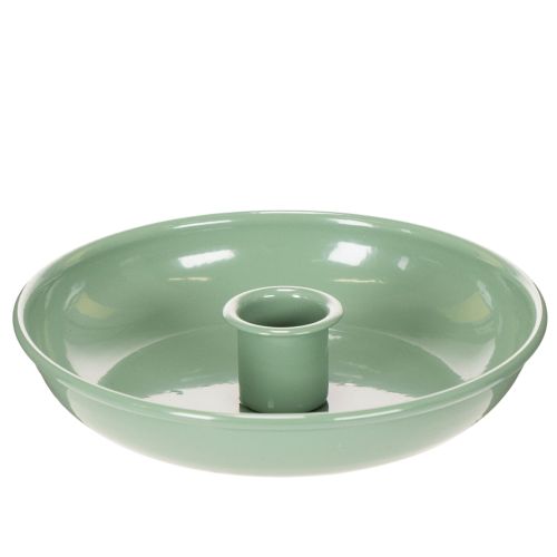 **Green Metal Candle Holder for Taper Candles 13cm**

```html
<h2>Chic Green Metal Candle Holder for Stylish Home Decorating</h2>

<p>
Elevate your home décor with this green metal candle holder, designed for taper candles. Its simple, circular shape and 