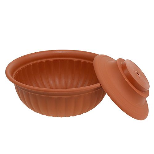 Floristik24 Bowl with base terracotta Ø35cm