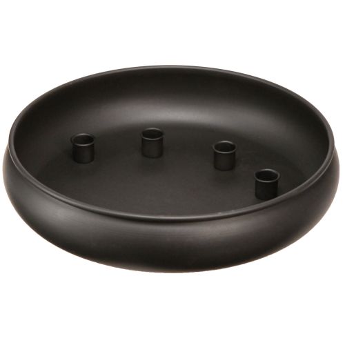 Floristik24 Bowl with Candle Holder Magnet Black Ø33cm H7.5cm
