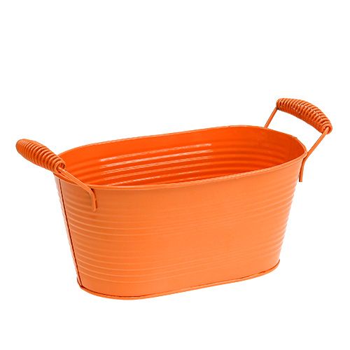 Floristik24 Bowl oval orange 20cm x 12cm H9cm