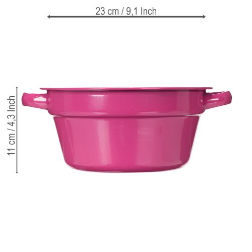 Product Metal planter, summer decoration for living area, 23cm, 3 pieces