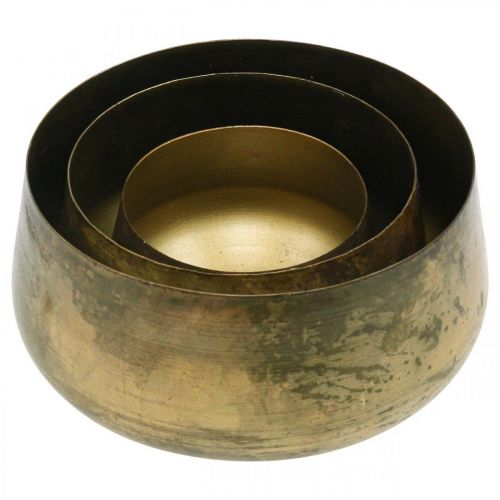 Product Decorative bowl brass metal bowl Ø20/16.5/12.5cm set of 3