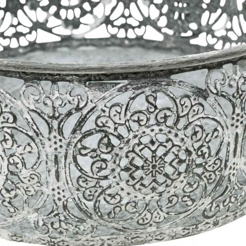 Product Decorative bowl metal gray white pattern Ø16/19.5/23.5cm set of 3