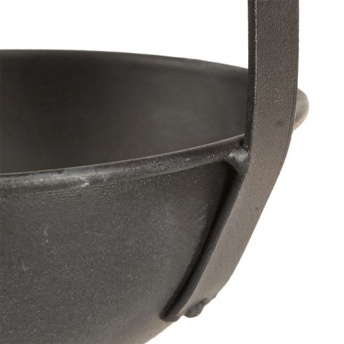 Floristik24 Bowl for Planting Decorative Trowel Anthracite Ø12.5cm 3pcs