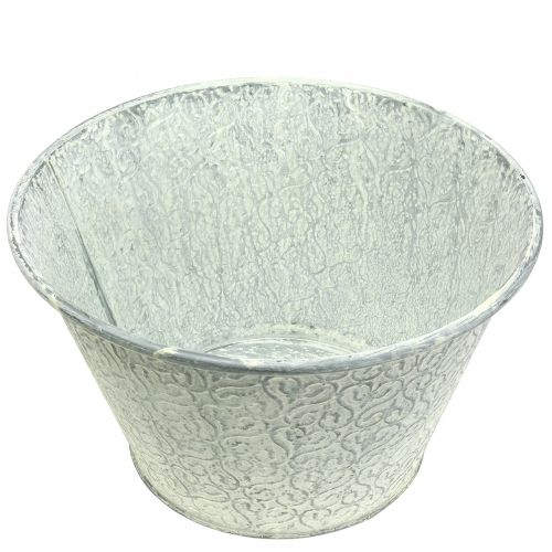 Product Zinc bowl with decor crème washed Ø29cm H17cm