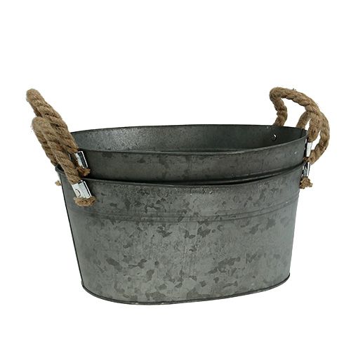 Floristik24 Bowl antique oval 28 x 17cm H12cm 2pcs