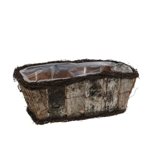 Product Plant box plant pot square birch/vines 28×14×11.5cm