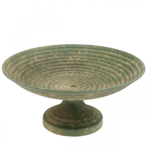 Floristik24 Bowl with foot, decorative bowl, metal vessel, antique look, Ø26cm H12cm