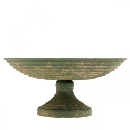 Floristik24 Bowl with foot, decorative bowl, metal vessel, antique look, Ø26cm H12cm