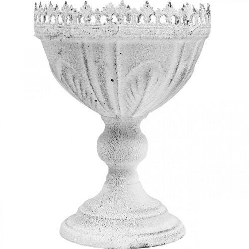 Floristik24 Cup bowl metal white decorative bowl antique look Ø15.5cm
