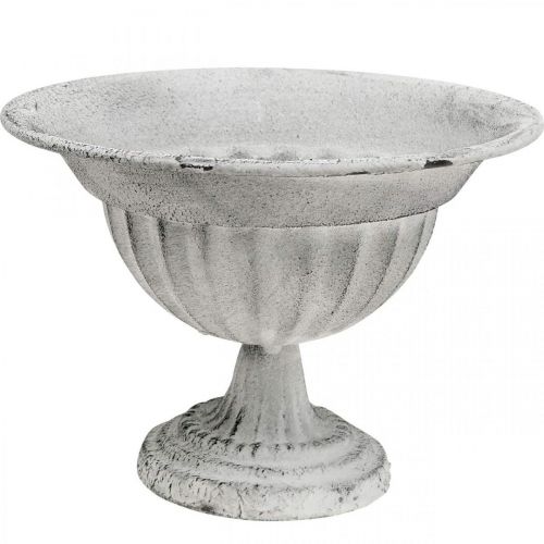 Floristik24 Cup bowl white decorative cup metal goblet Ø16cm H11.5cm