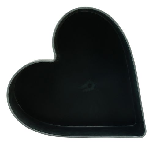Product Bowl heart plastic decorative bowl anthracite 24/21cm set of 2