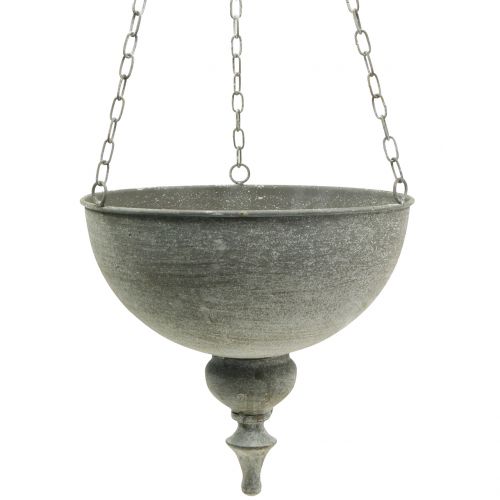 Floristik24 Planting bowl for hanging gray Ø26cm H23cm