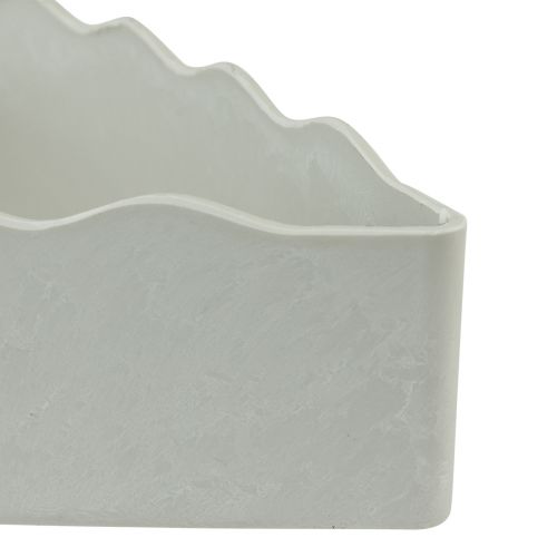 Product Bowl plastic heart plant bowl white gray 21×14.5×5.5cm