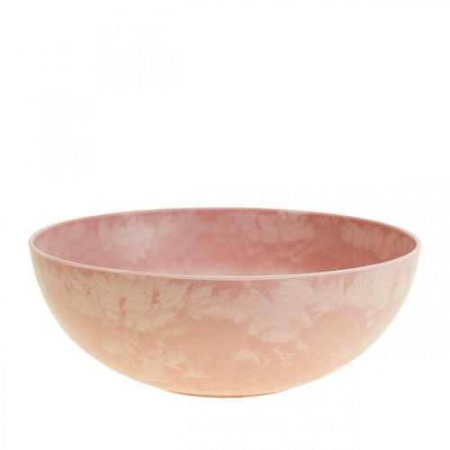 Floristik24 Decorative bowl flower bowl round pink bowl plastic Ø20cm