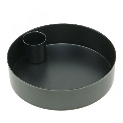 Floristik24 Decorative bowl with candle holder black metal Ø10.5cm 4pcs
