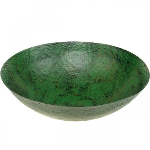 Floristik24 Deco bowl large metal green vintage table decoration Ø42cm