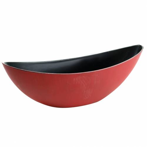 Floristik24 Decorative bowl oval red, black 38.5cm x 12.5cm H10cm